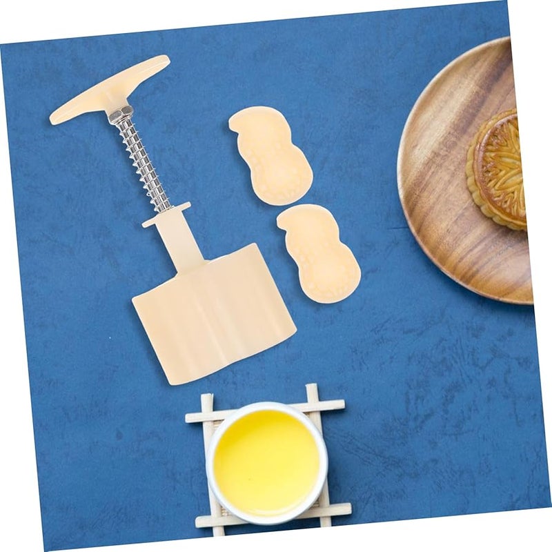 Peanut Shaped Moon Cake Mold Reusable Baking Pastry Maker Hand Press Tool - Image 4